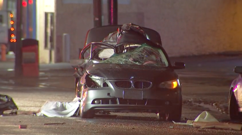 Passenger thrown from speeding car that slammed into parked van in Northeast Philly, police say