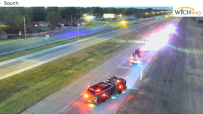 Scene of crash in northwest Wichita Sunday morning