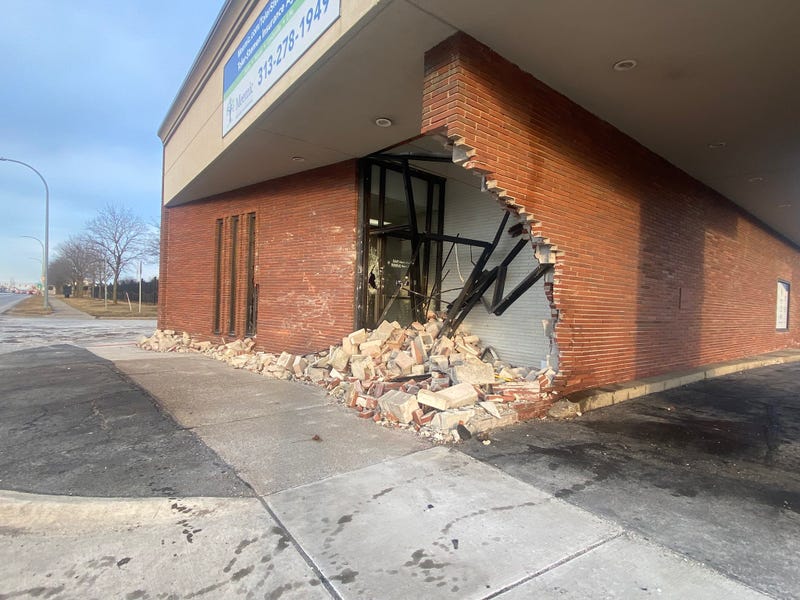 Scene of a crash in Dearborn Height