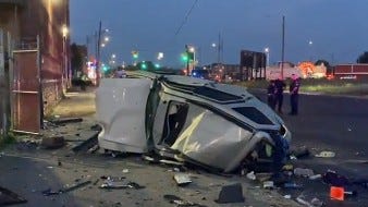 High-speed police chase ends in multi-vehicle crash, arrest of murder suspect in Detroit's east side