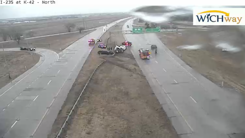 A view of one of many crashes in the Wichita metro area Saturday morning, January 4th.