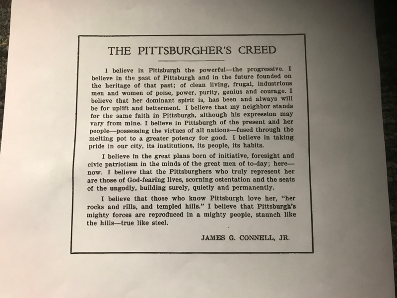 Pittsburgher's Creed