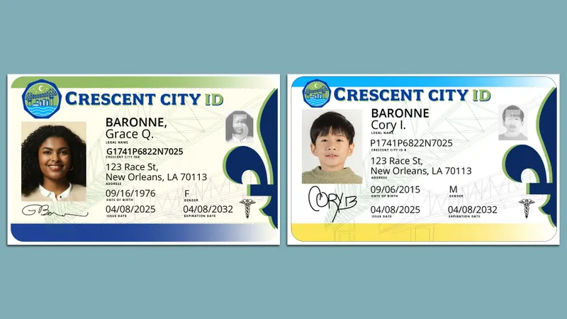 Samples of the Crescent City ID