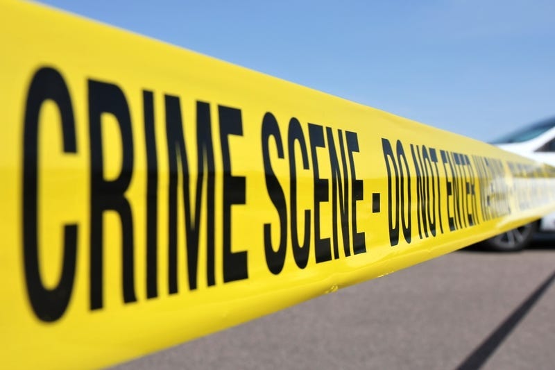 Photograph of crime scene tape