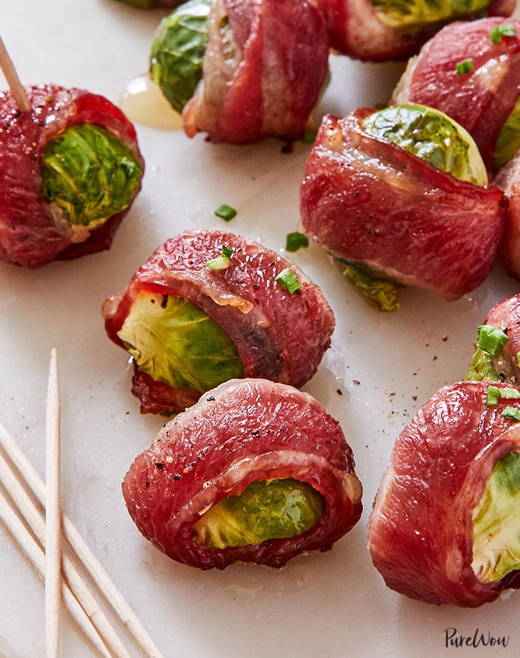 Crispy bacon-wrapped brussels sprouts