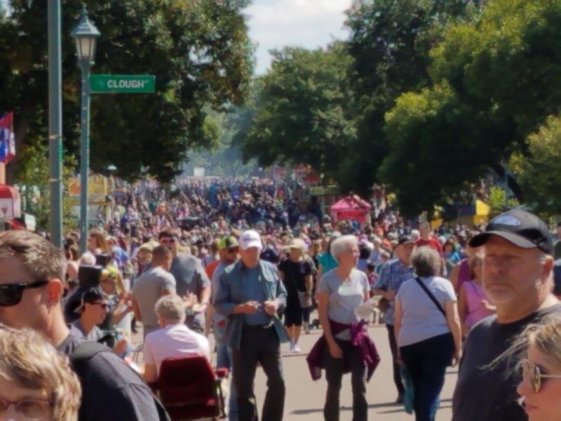Lots of people at the state fair