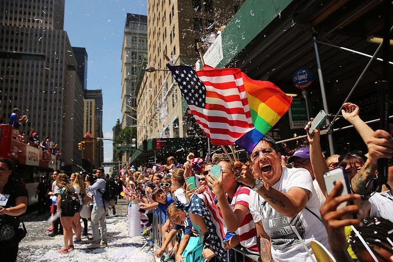 Crowd at the Womens World Cup Ticker Tape Parade