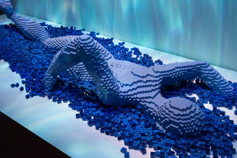 The Art of the Brick also features original artwork by Nathan Sawaya.