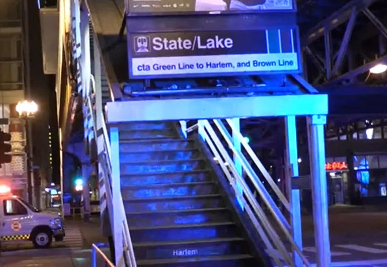 CTA station stairs