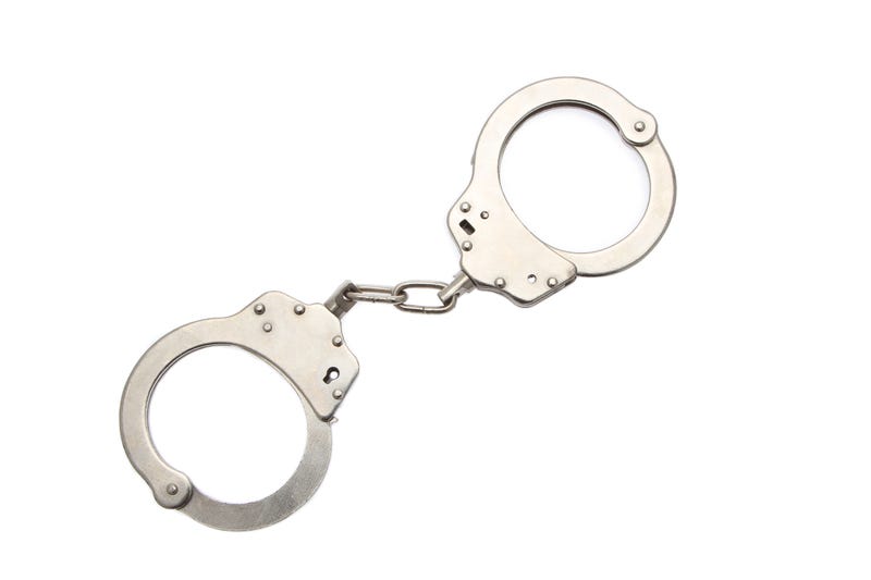 handcuffs on white background