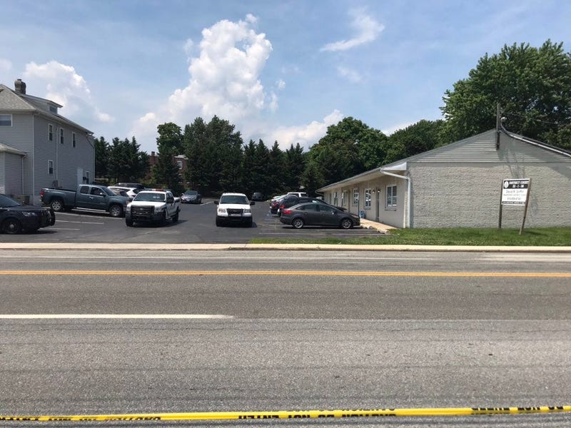 Authorities say one person has been shot dead at the district courthouse.