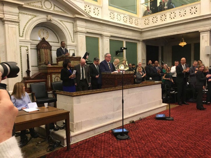 Mayor Jim Kenney has confirmed that, despite appearances to the contrary, he really does like his job. It was one of the lighter moments during his Thursday address to City Council in which he laid out what might be called an "election year" budget.