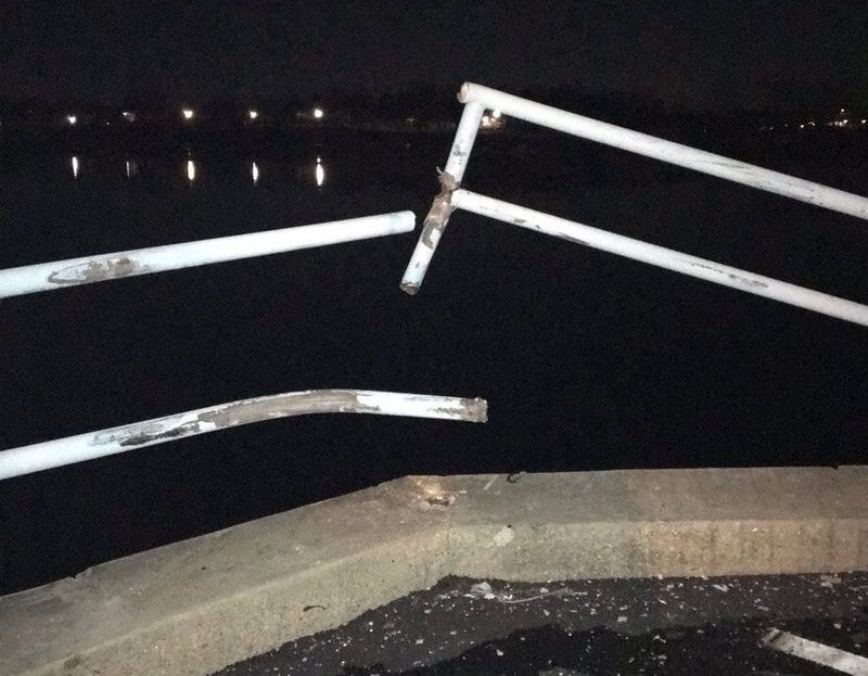 Car plunges Long Island Sound
