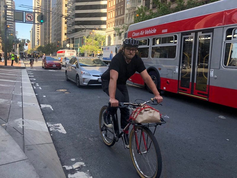 A coalition of pedestrians and cyclists have called for the banning of private cars on Market Street in downtown San Francisco.