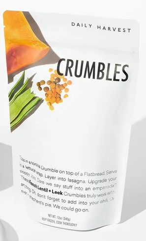 Daily Harvest French Lentil + Leek Crumbles were voluntarily recalled in June 2022. 