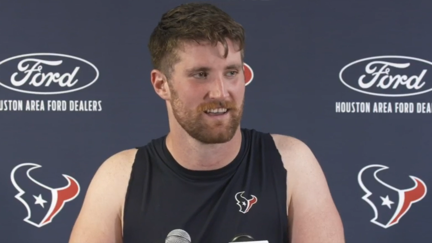 Dalton Schultz fitting in with Texans, glad to be on right side of DeMeco Ryans' defense