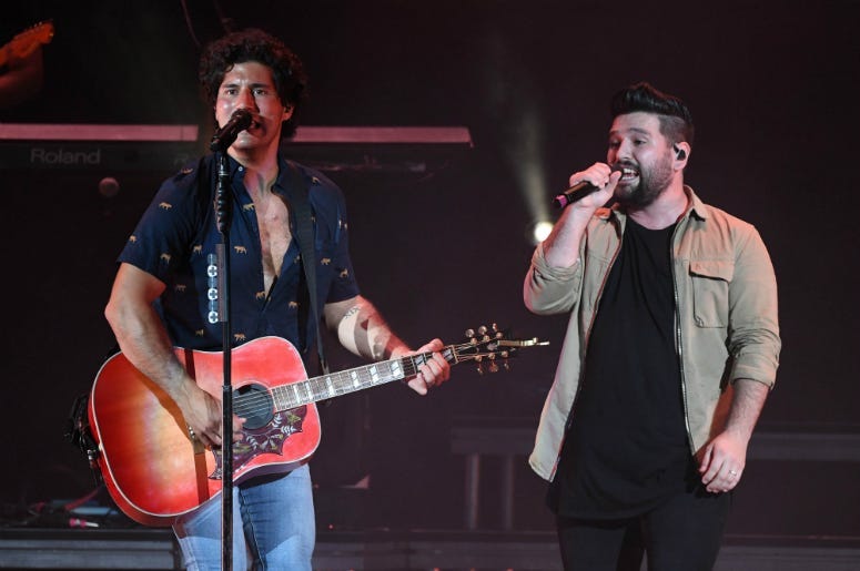Dan Smyers and Shay Mooney of Dan + Shay perform