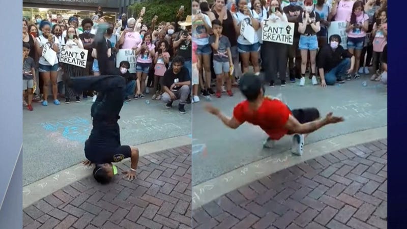 Police, Protest, Dance Off, Elgin, Black Lives Matter