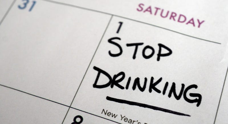 date on calendar that says "Stop Drinking"