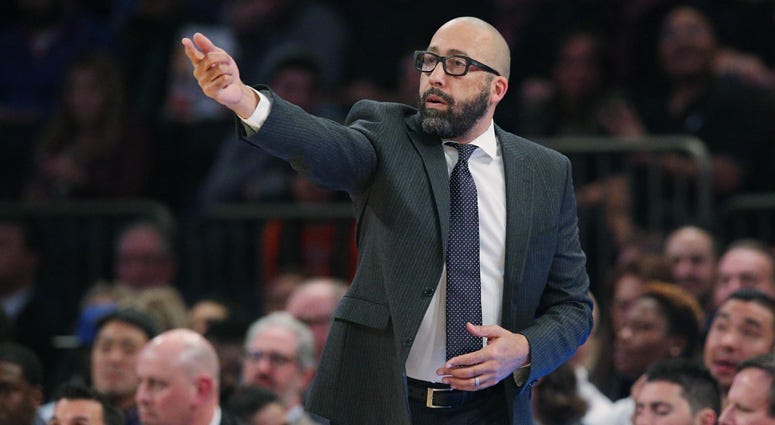 Knicks coach David Fizdale coaches against the Golden State Warriors on Oct. 26, 2018, at Madison Square Garden.