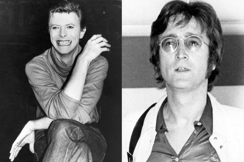 David Bowie and John Lennon