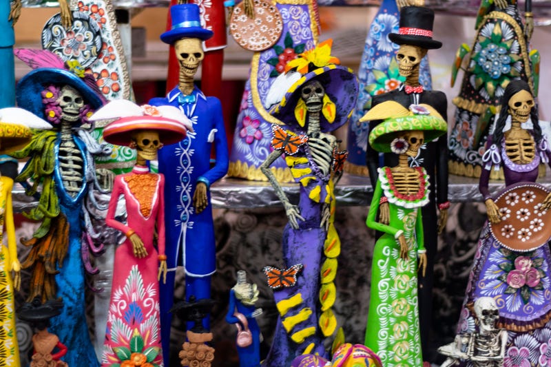 Day of the Dead is a Mexican holiday, increasingly celebrated in the U.S., in which family and friends gather to pray for and remember friends and family members who have died, paying homage to their spiritual journey.
