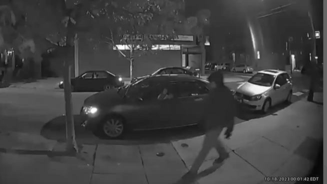 A South Philly resident says this person, captured in Ring camera video, smashed in his front door.