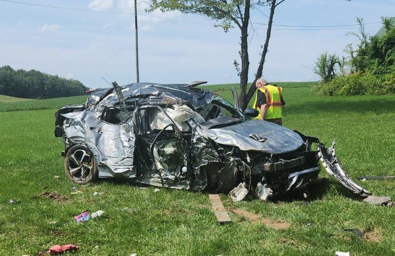 wrecked car Cass County fatal crash