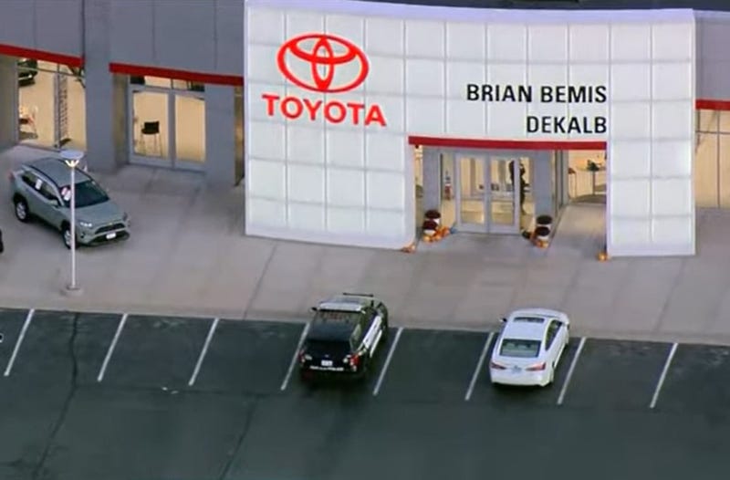 aerial shot of DeKalb Toyota dealership
