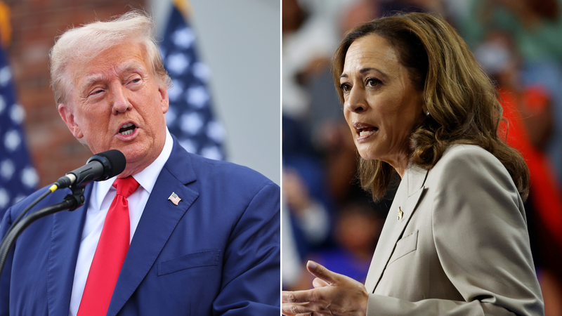 Former President Donald Trump and Vice President Kamala Harris