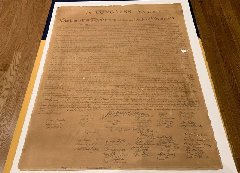Created roughly 200 years ago by William J. Stone, this authentic engraving of the Declaration of Independence was recently discovered in Old City.