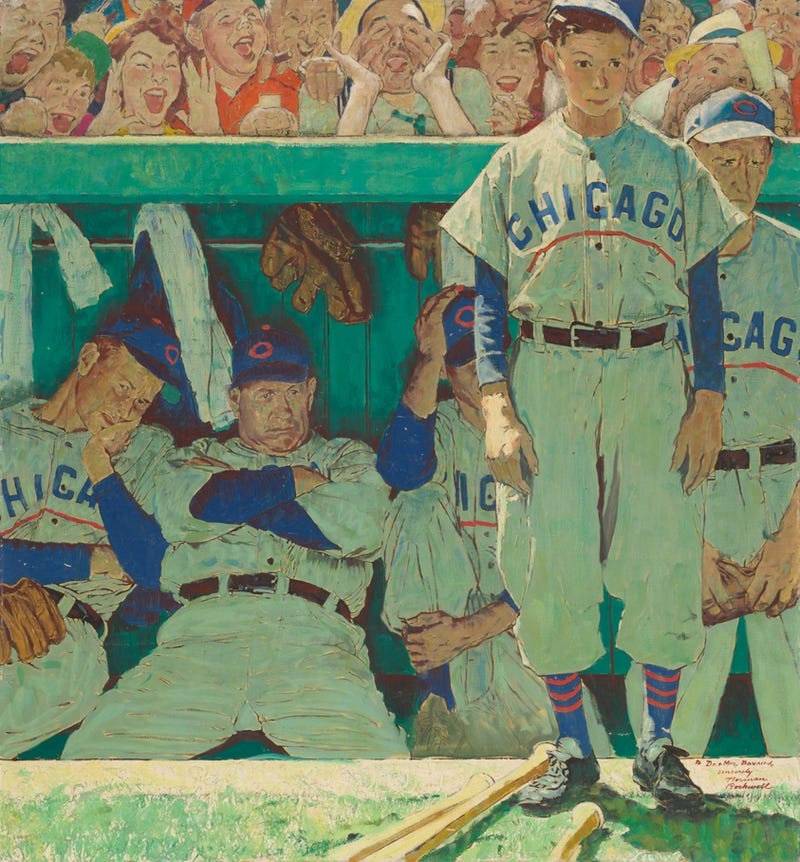 Norman Rockwell's "The Dugout"