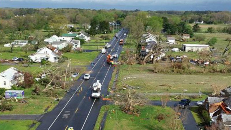 The National Weather Service confirmed that an EF-2 tornado hit Sussex County, Del., early Monday morning.