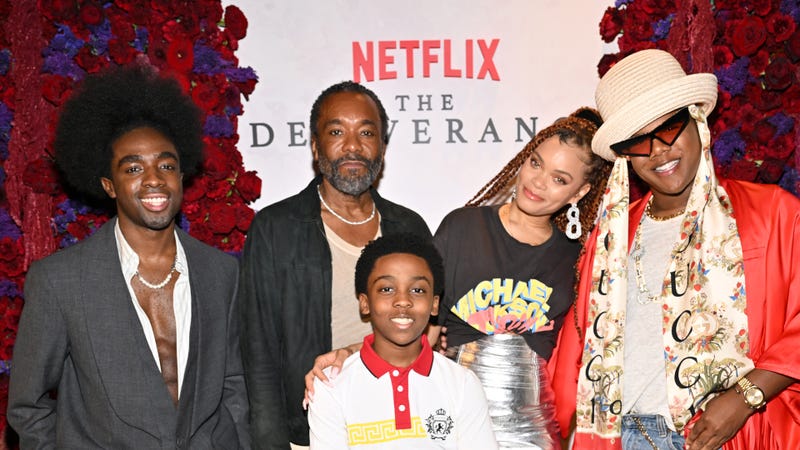 Caleb McLaughlin, Lee Daniels, Anthony Jenkins, Andra Day, and Miss Lawrence attend The Deliverance ATL Tastemaker on August 21, 2024 in Atlanta, Georgia. 