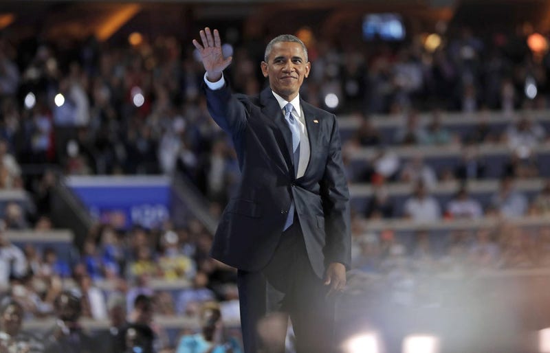 President Barack Obama during the 2016 Democratic National Convention at Wells Fargo Center
