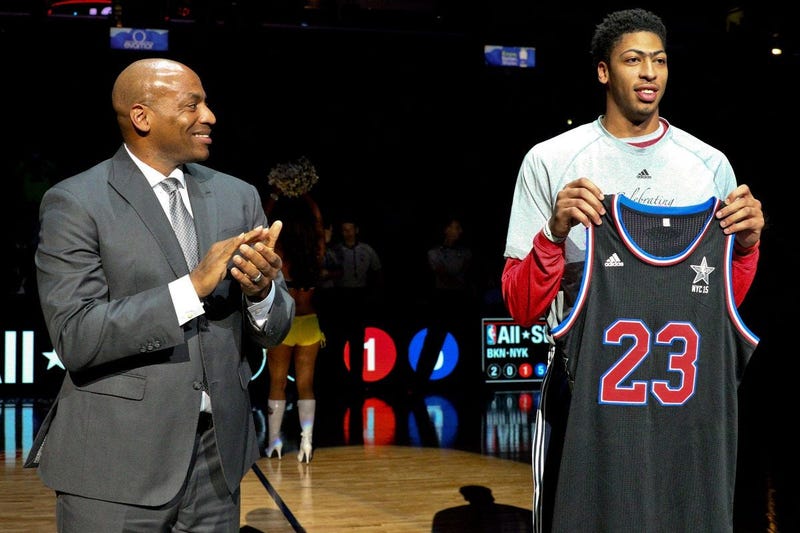 Dell Demps with Anthony Davis