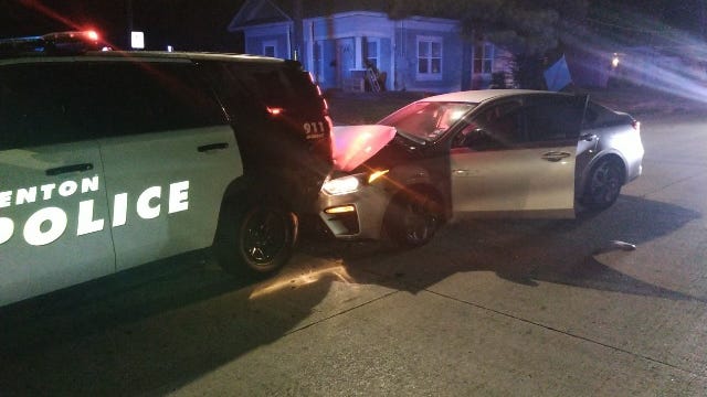 Denton Police issue appeal after drivers hit emergency vehicles