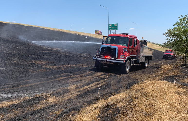 grass fire Denton