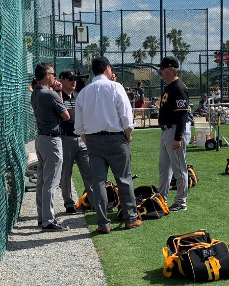 Derek Shelton, Bob Nutting, Ben Cherington and Travis Williams.Derek Shelton, Bob Nutting, Ben Cherington and Travis Williams.