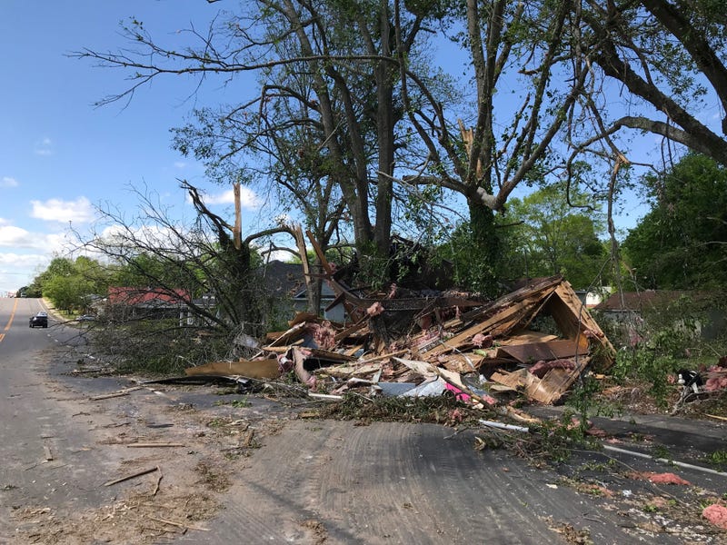 Destruction on W South 4th St. in Seneca