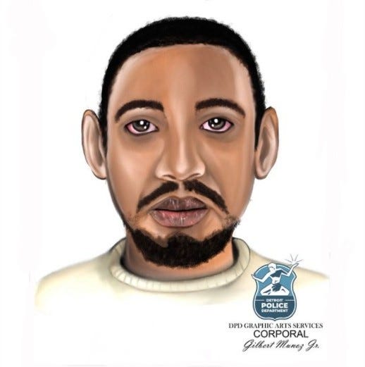 Child abduction suspect seen in a sketch