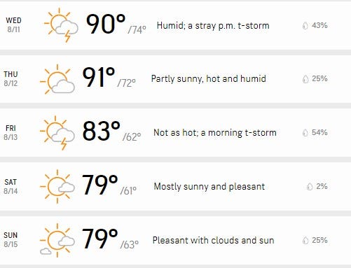 Detroit forecast