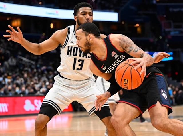 UConn battles Georgetown on Sunday in Washington, DC.