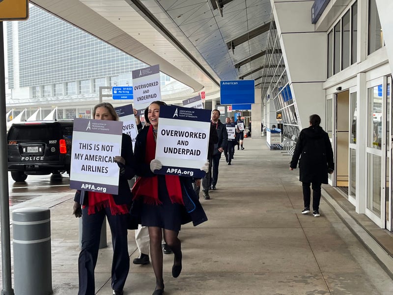 flight attendants protest