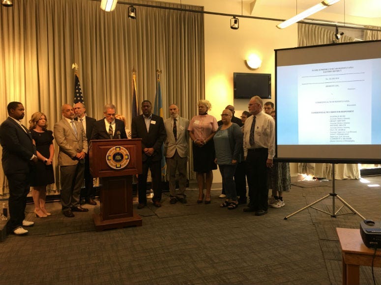 District Attorney Larry Krasner wants the state Supreme Court to rule Pennsylvania’s death penalty unconstitutional.