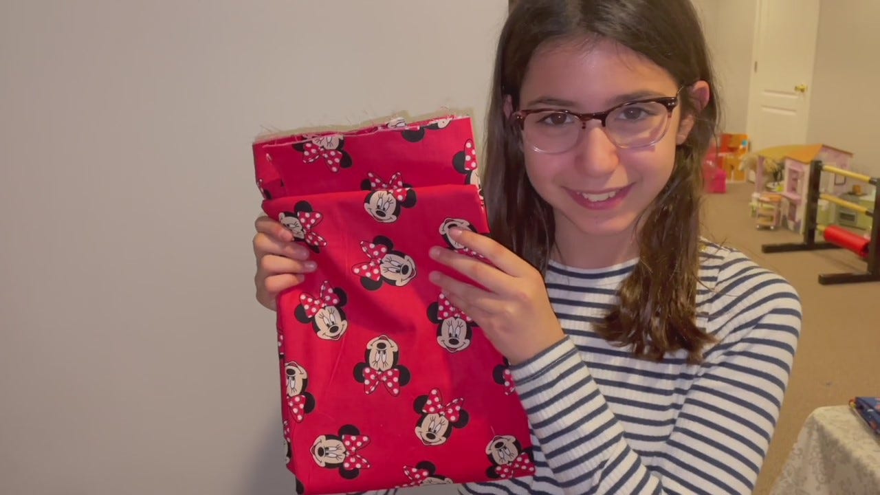 NJ girl, 11, sews custom hospital gowns for children fighting cancer