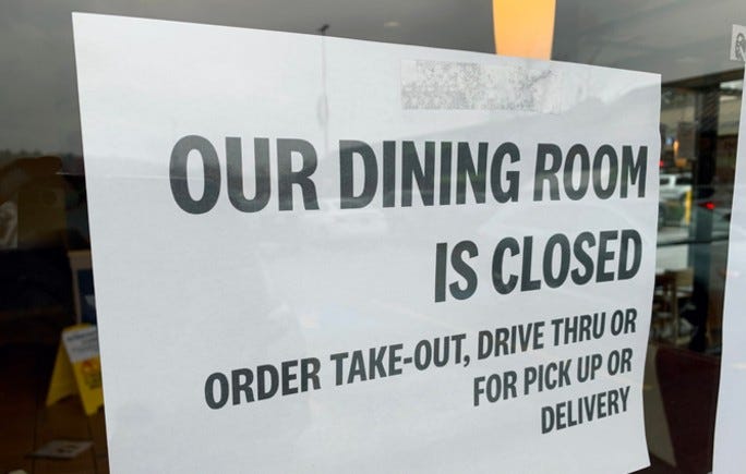 dining room closed