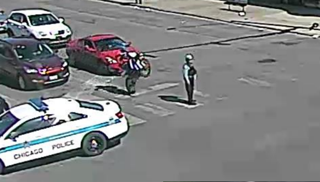 Bike Hits Cop