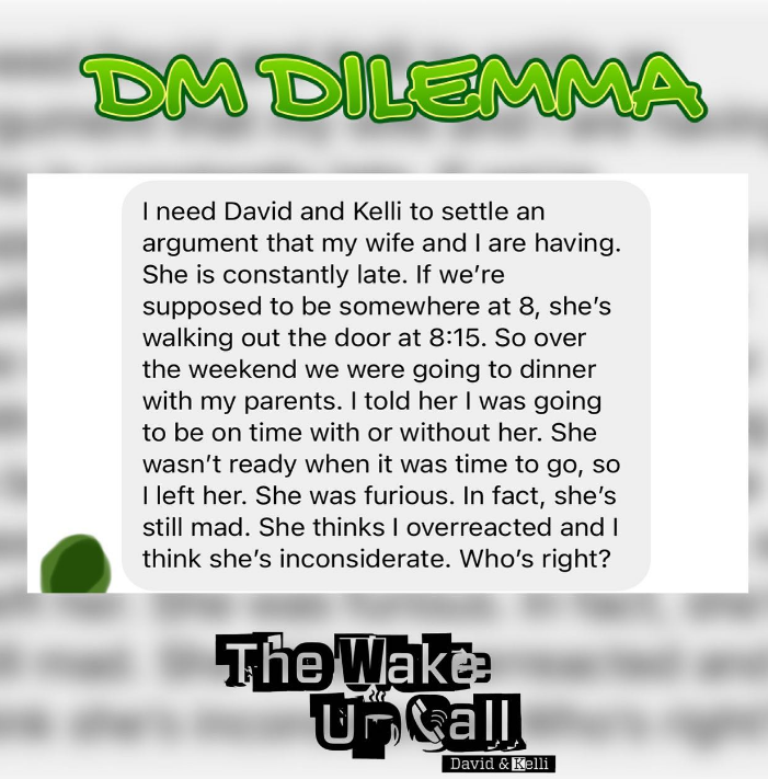 DM Dilemma: My Wife Is Always Late