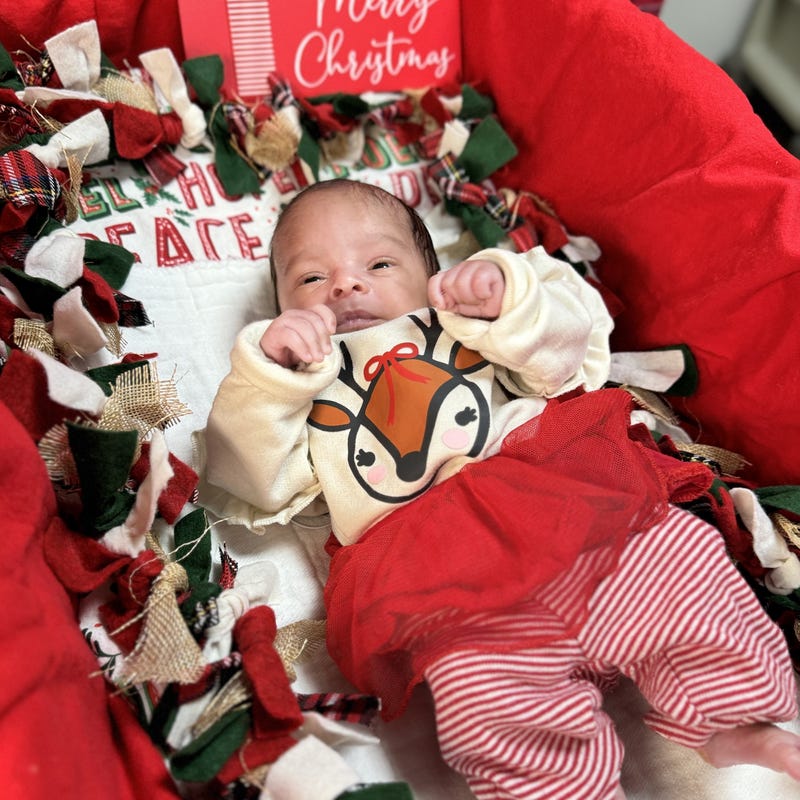 Baby in Rudolph tutu